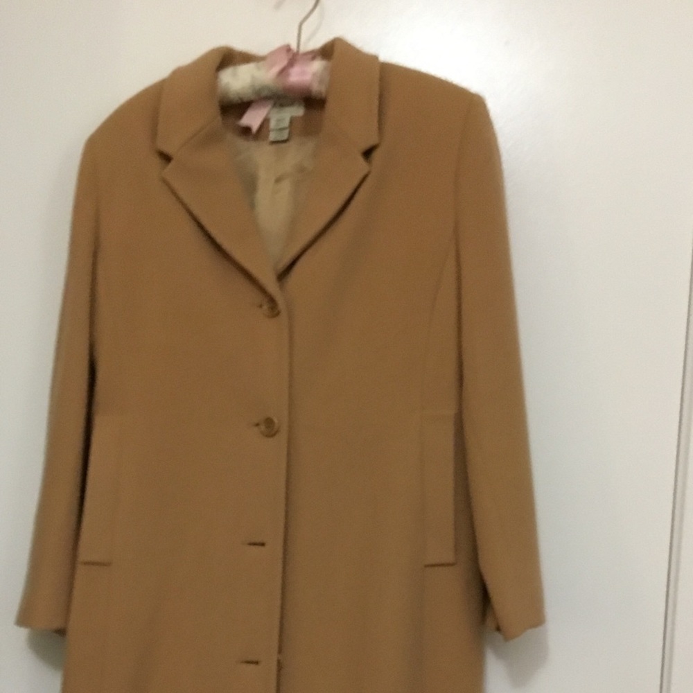Ladies L L Bean camel coat.  Size 14P